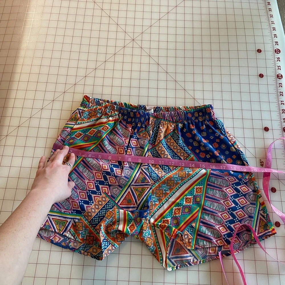 Pronto USA Nordstrom sz large fun tribal print inspired orange pink blue - Picture 6 of 13